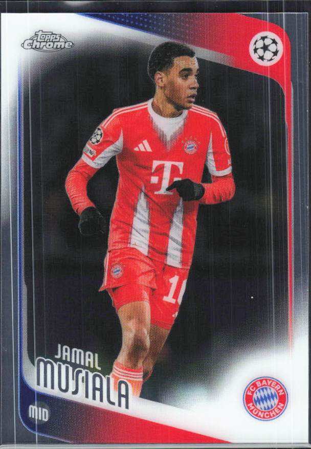 Jamal Musiala – 2025-26 Topps Chrome UEFA Club Competitions #130 – framsida
