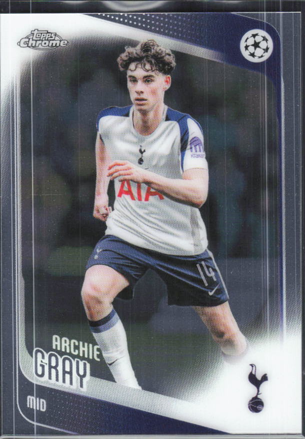 Archie Gray – 2025-26 Topps Chrome UEFA Club Competitions #165 – framsida