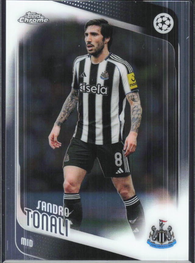 Sandro Tonali – 2025-26 Topps Chrome UEFA Club Competitions #109 – framsida