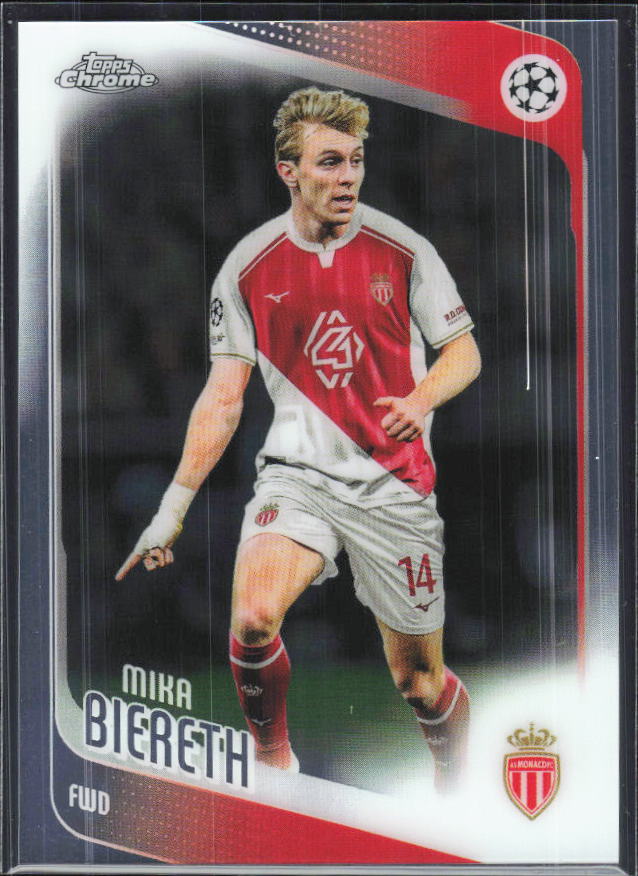 Mika Biereth – 2025-26 Topps Chrome UEFA Club Competitions #178 – framsida