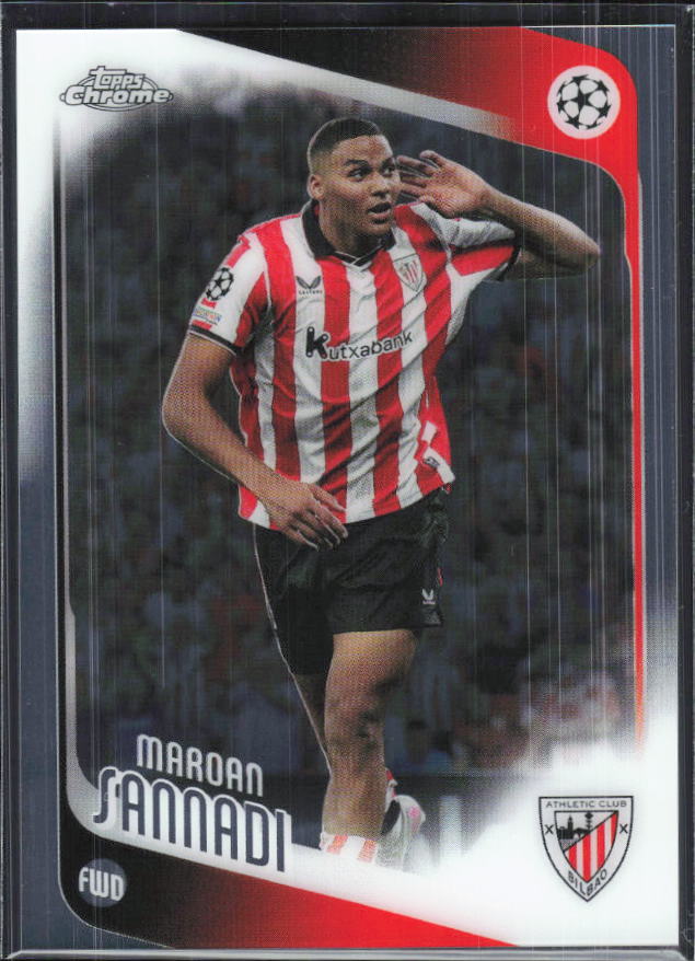 Maroan Sannadi – 2025-26 Topps Chrome UEFA Club Competitions #105 – framsida