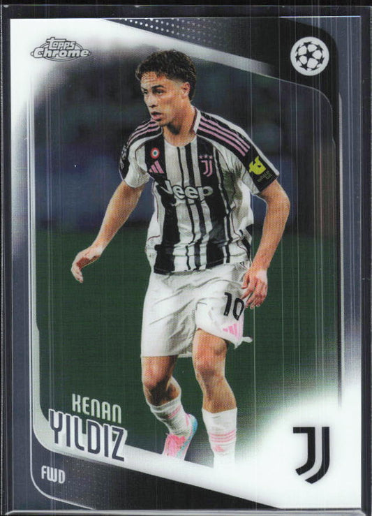 Kenan Yildiz – 2025-26 Topps Chrome UEFA Club Competitions #147 – framsida