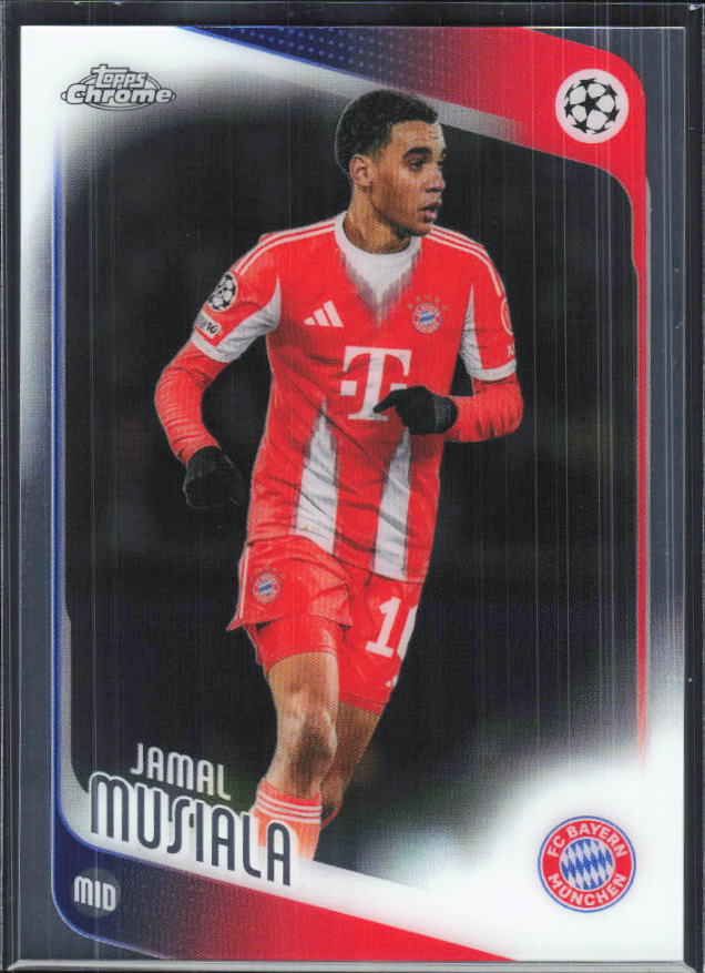 Jamal Musiala – 2025-26 Topps Chrome UEFA Club Competitions #130 – framsida