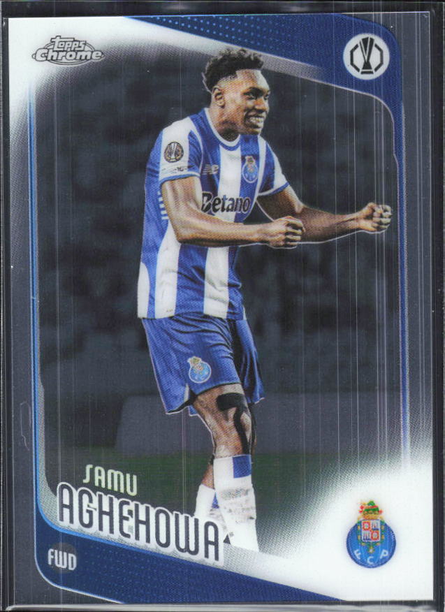 Samu Aghehowa – 2025-26 Topps Chrome UEFA Club Competitions #133 – framsida