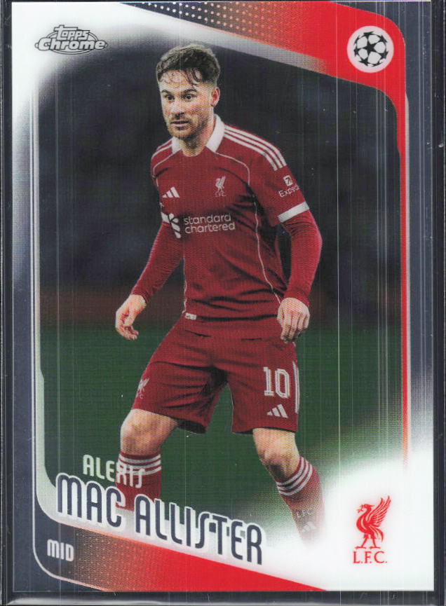 Alexis Mac Allister – 2025-26 Topps Chrome UEFA Club Competitions #67 – framsida