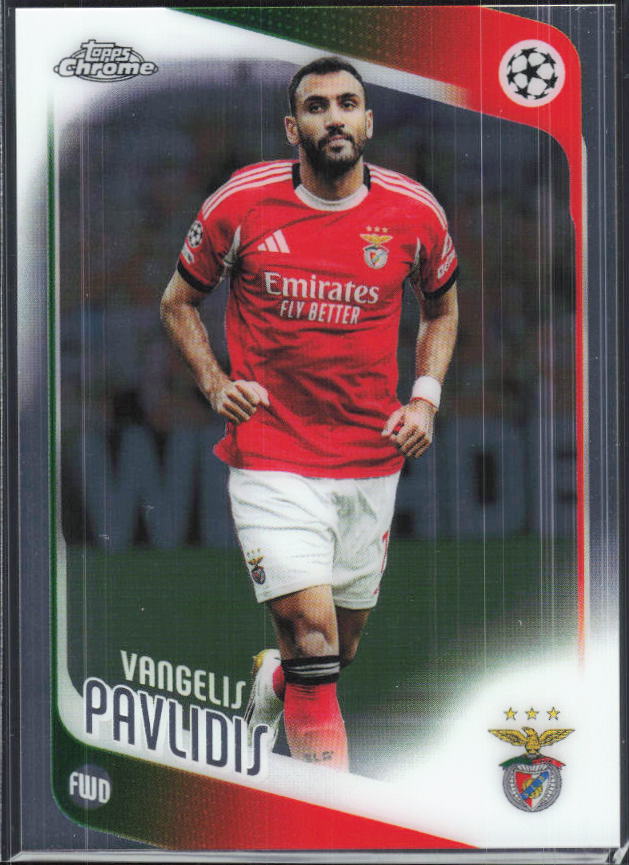 Vangelis Pavlidis – 2025-26 Topps Chrome UEFA Club Competitions #34 – framsida