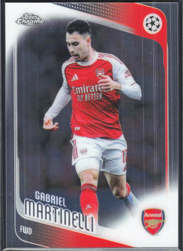 Gabriel Martinelli – 2025-26 Topps Chrome UEFA Club Competitions #19 – framsida