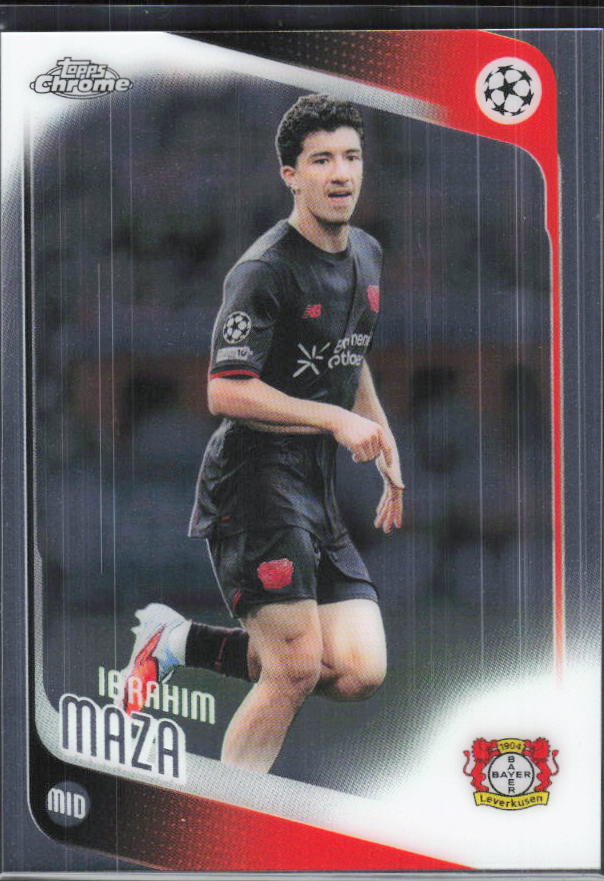 Ibrahim Maza – 2025-26 Topps Chrome UEFA Club Competitions #72 – framsida