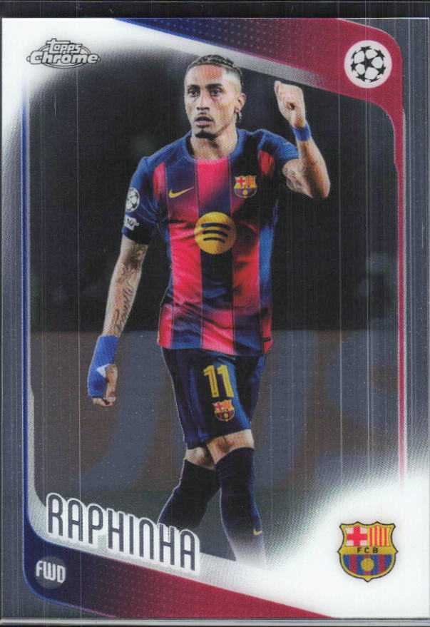 Raphinha – 2025-26 Topps Chrome UEFA Club Competitions #97 – framsida