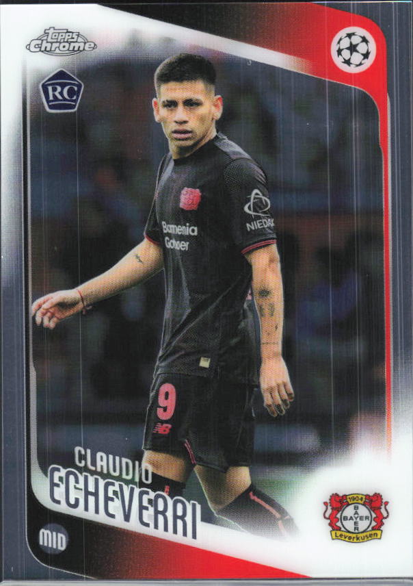 Claudio Echeverri – 2025-26 Topps Chrome UEFA Club Competitions #84 – framsida