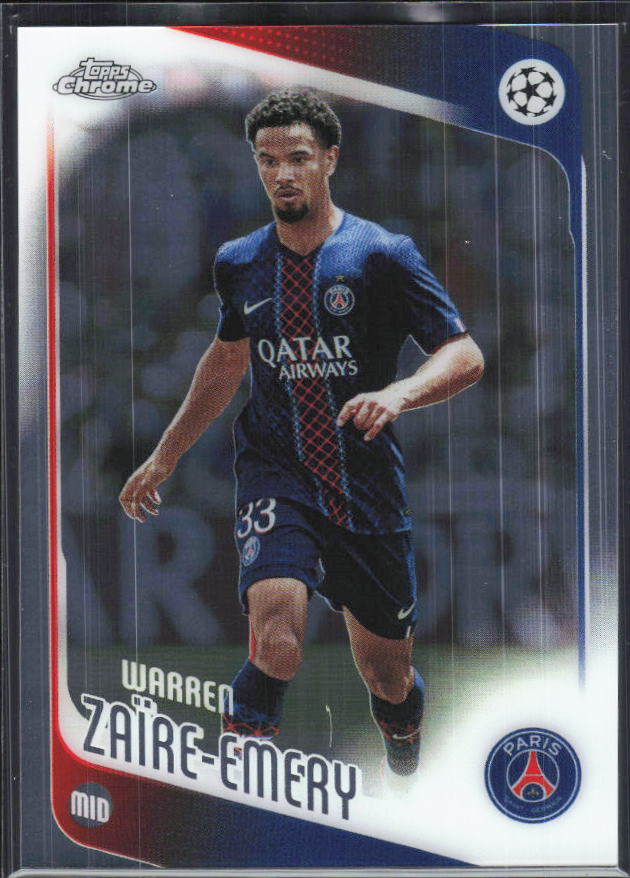Warren Zaïre-Emery – 2025-26 Topps Chrome UEFA Club Competitions #170 – framsida