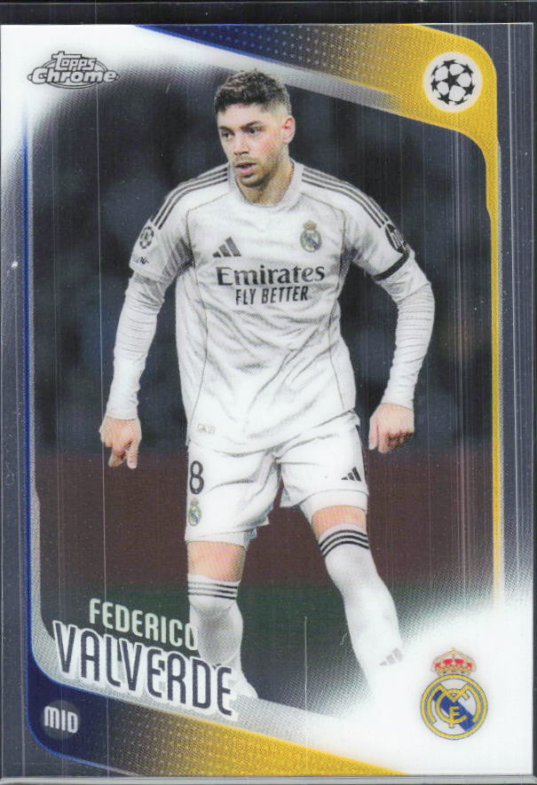 Federico Valverde – 2025-26 Topps Chrome UEFA Club Competitions #65 – framsida