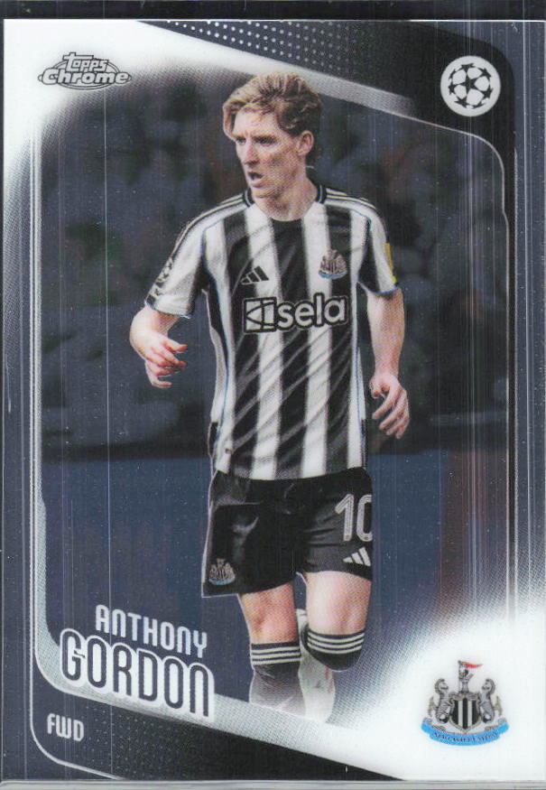 Anthony Gordon – 2025-26 Topps Chrome UEFA Club Competitions #159 – framsida