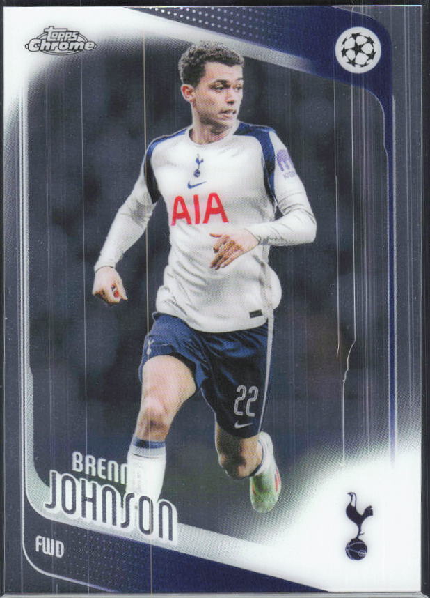 Brennan Johnson – 2025-26 Topps Chrome UEFA Club Competitions #18 – framsida