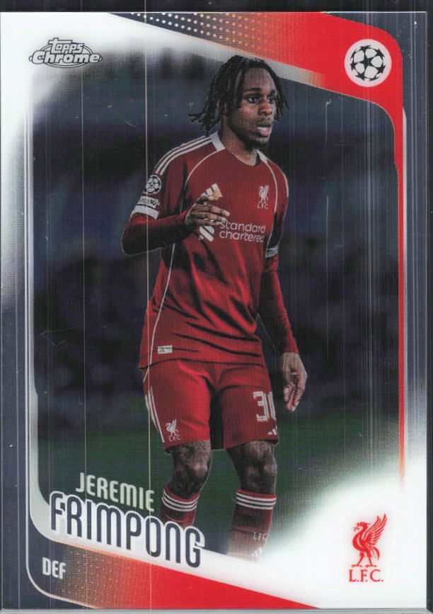 Jeremie Frimpong – 2025-26 Topps Chrome UEFA Club Competitions #6 – framsida