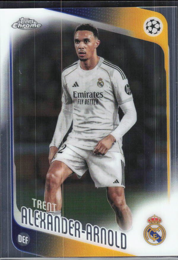 Trent Alexander-Arnold – 2025-26 Topps Chrome UEFA Club Competitions #141 – framsida