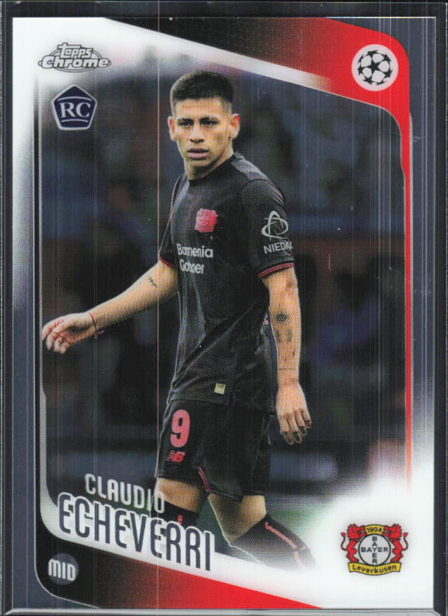 Claudio Echeverri – 2025-26 Topps Chrome UEFA Club Competitions #84 – framsida