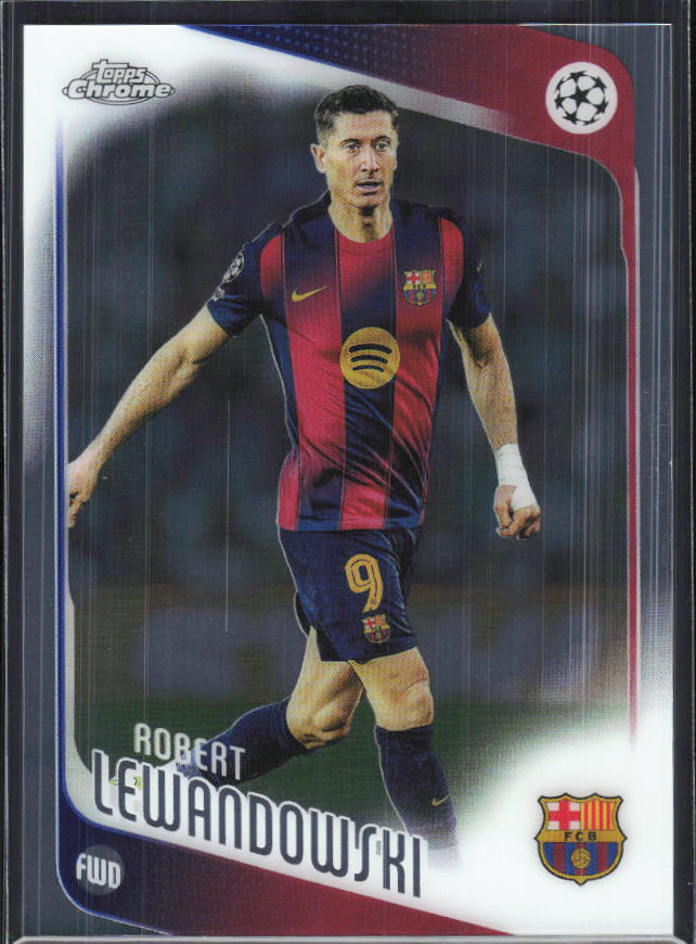 Robert Lewandowski – 2025-26 Topps Chrome UEFA Club Competitions #54 – framsida