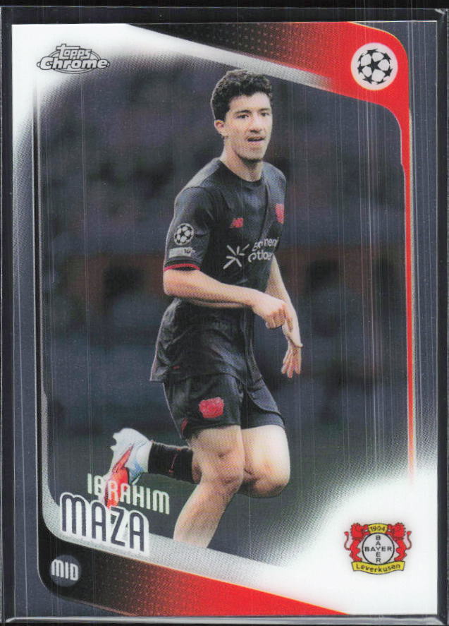 Ibrahim Maza – 2025-26 Topps Chrome UEFA Club Competitions #72 – framsida