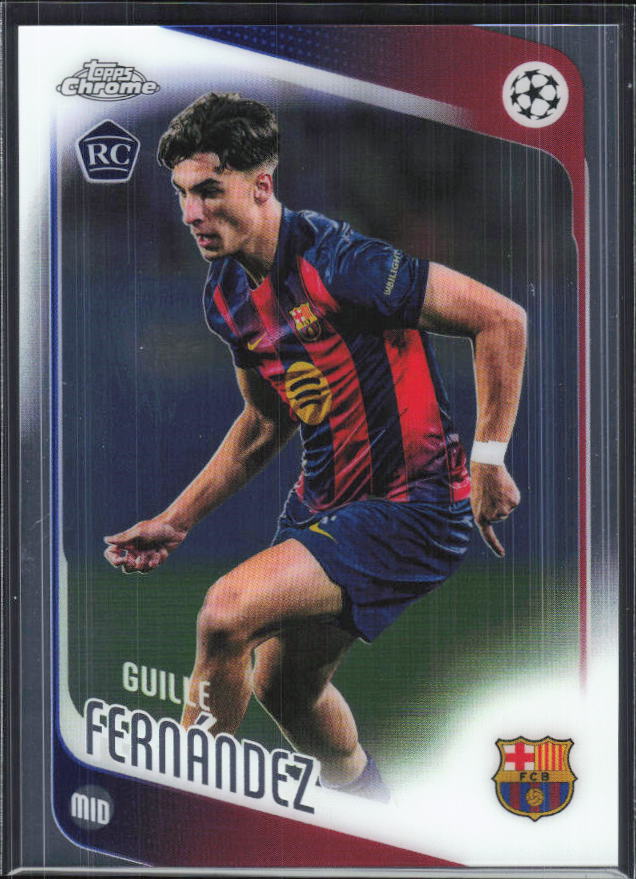 Guille Fernández – 2025-26 Topps Chrome UEFA Club Competitions #190 – framsida