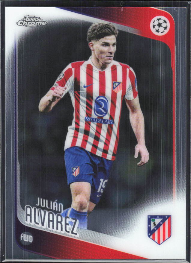 Julián Alvarez – 2025-26 Topps Chrome UEFA Club Competitions #154 – framsida
