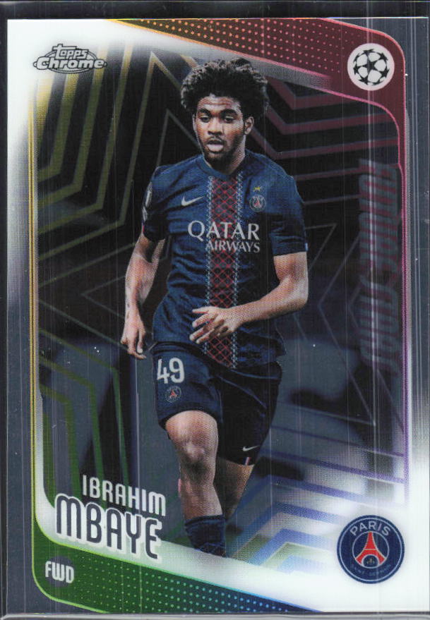 Ibrahim Mbaye – 2025-26 Topps Chrome UEFA Club Competitions #158 – framsida