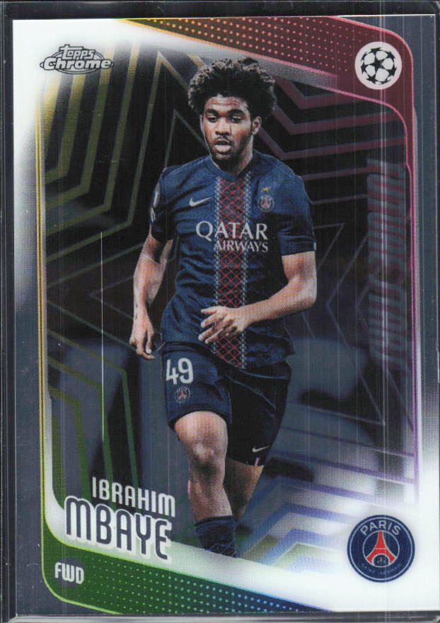 Ibrahim Mbaye – 2025-26 Topps Chrome UEFA Club Competitions #158 – framsida