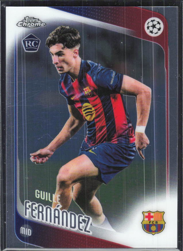Guille Fernández – 2025-26 Topps Chrome UEFA Club Competitions #190 – framsida