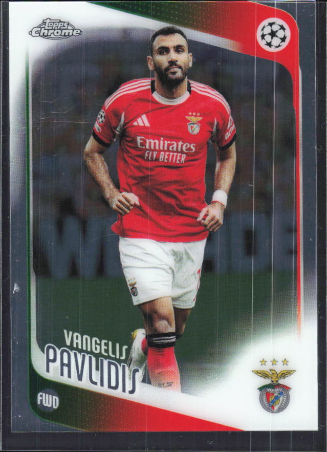 Vangelis Pavlidis – 2025-26 Topps Chrome UEFA Club Competitions #34 – framsida