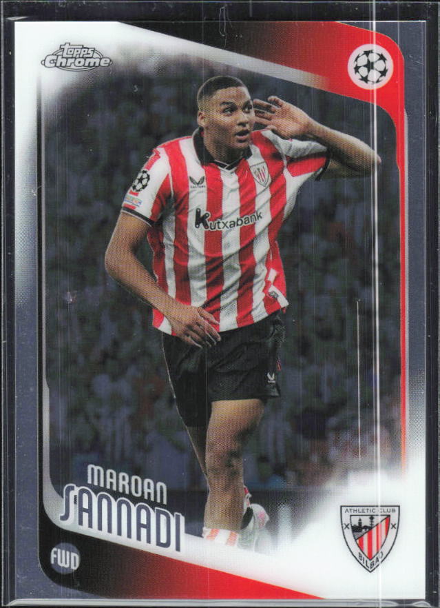 Maroan Sannadi – 2025-26 Topps Chrome UEFA Club Competitions #105 – framsida