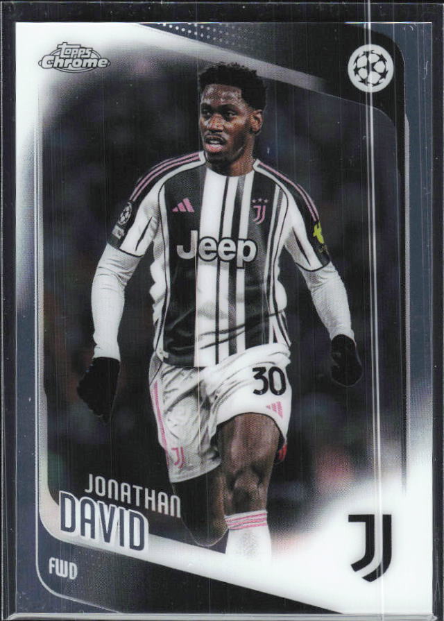 Jonathan David – 2025-26 Topps Chrome UEFA Club Competitions #17 – framsida
