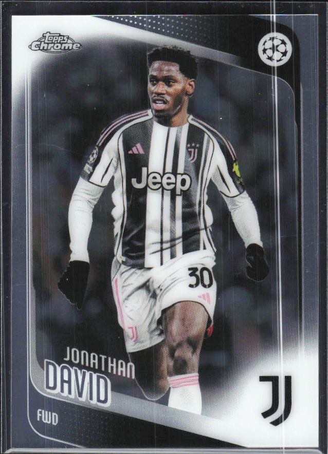 Jonathan David – 2025-26 Topps Chrome UEFA Club Competitions #17 – framsida
