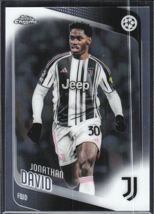 Jonathan David – 2025-26 Topps Chrome UEFA Club Competitions #17 – framsida
