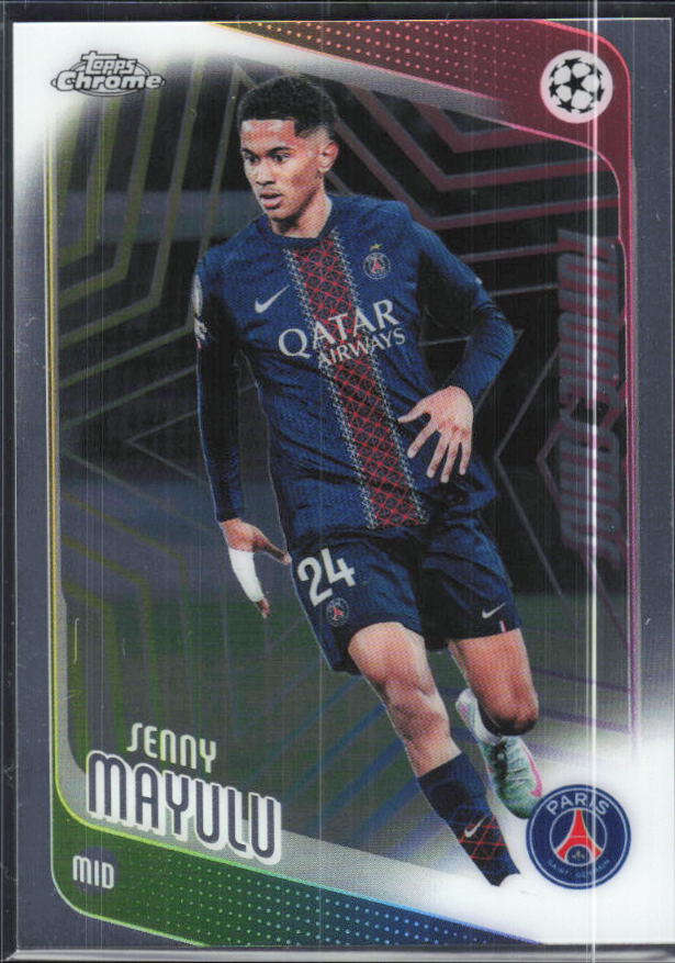 Senny Mayulu – 2025-26 Topps Chrome UEFA Club Competitions #22 – framsida