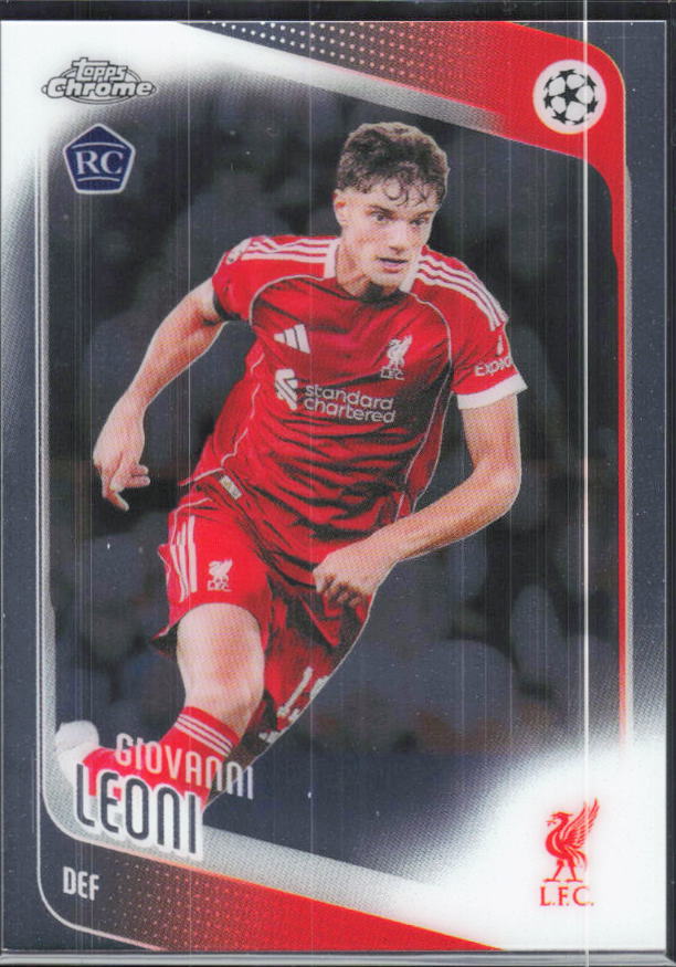 Giovanni Leoni – 2025-26 Topps Chrome UEFA Club Competitions #73 – framsida