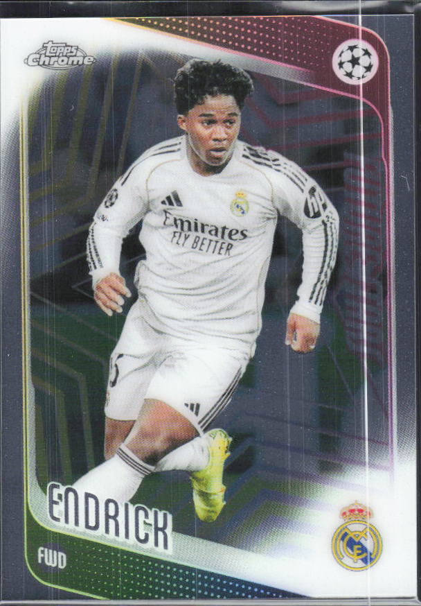 Endrick – 2025-26 Topps Chrome UEFA Club Competitions #86 – framsida