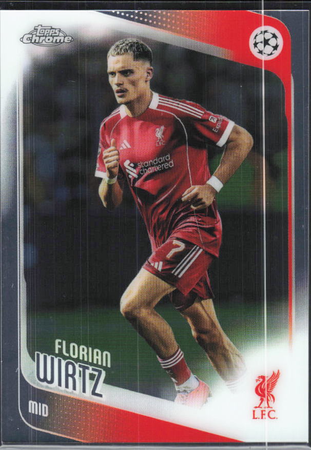 Florian Wirtz – 2025-26 Topps Chrome UEFA Club Competitions #74 – framsida