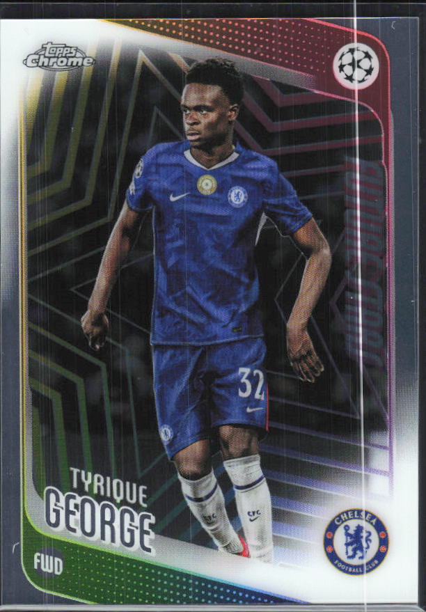 Tyrique George – 2025-26 Topps Chrome UEFA Club Competitions #58 – framsida
