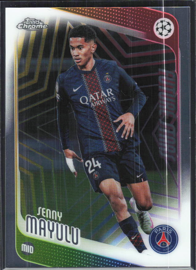 Senny Mayulu – 2025-26 Topps Chrome UEFA Club Competitions #22 – framsida