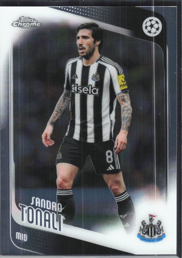 Sandro Tonali – 2025-26 Topps Chrome UEFA Club Competitions #109 – framsida