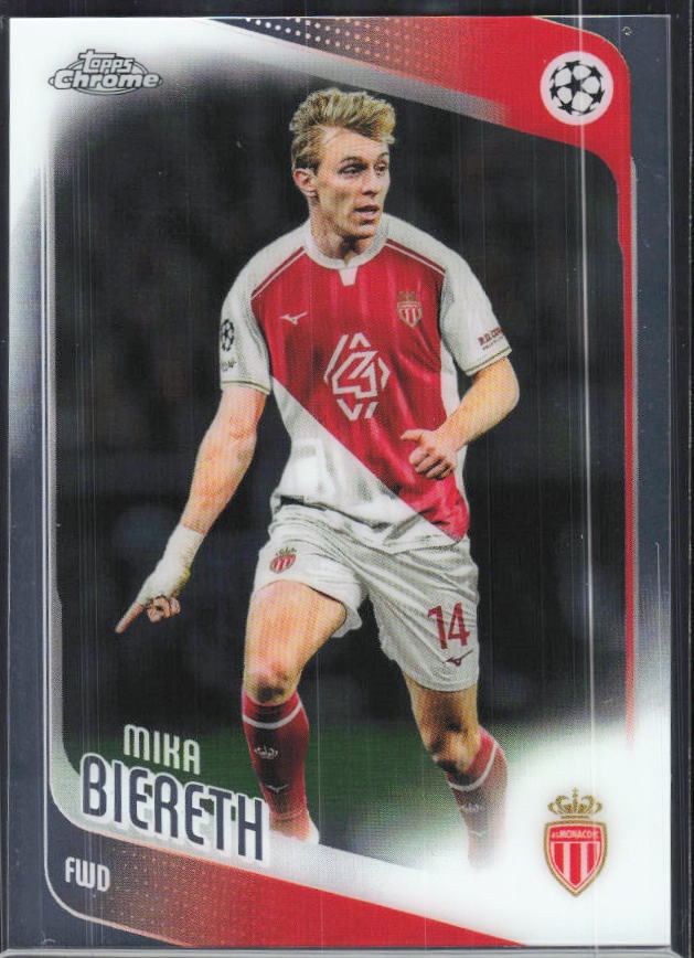 Mika Biereth – 2025-26 Topps Chrome UEFA Club Competitions #178 – framsida