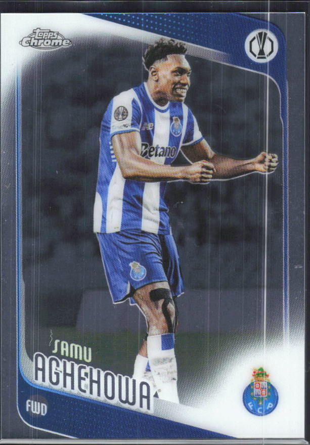Samu Aghehowa – 2025-26 Topps Chrome UEFA Club Competitions #133 – framsida