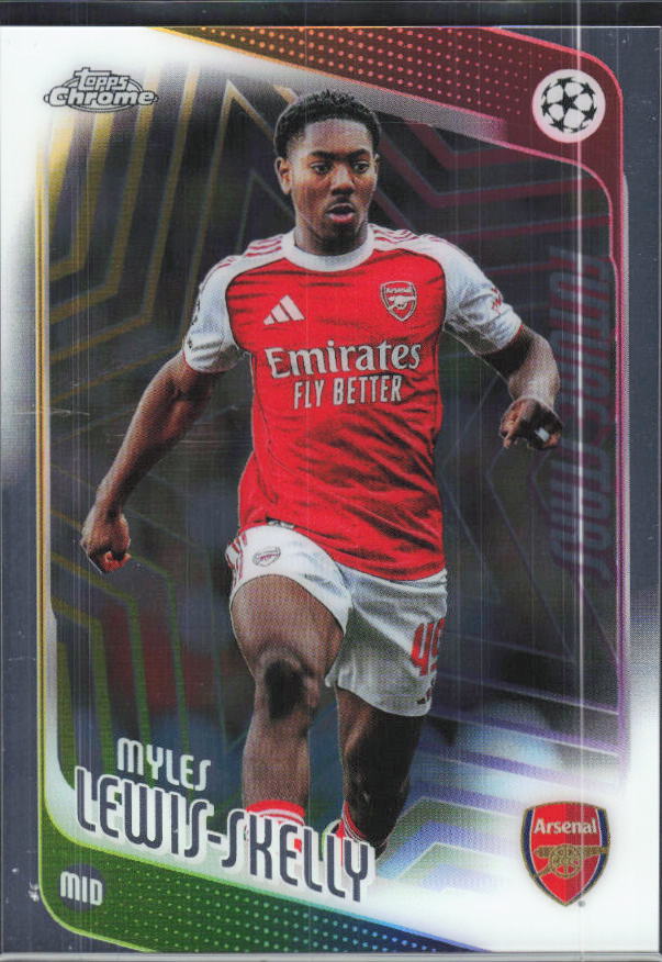 Myles Lewis-Skelly – 2025-26 Topps Chrome UEFA Club Competitions #52 – framsida