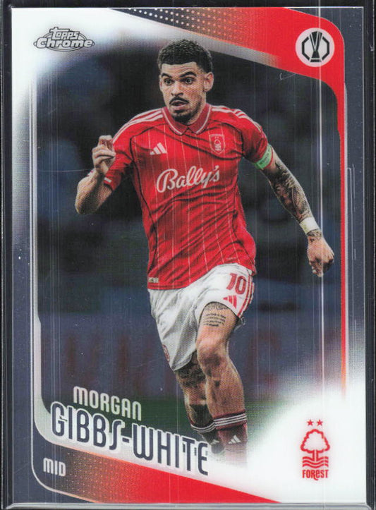 Morgan Gibbs-White – 2025-26 Topps Chrome UEFA Club Competitions #53 – framsida