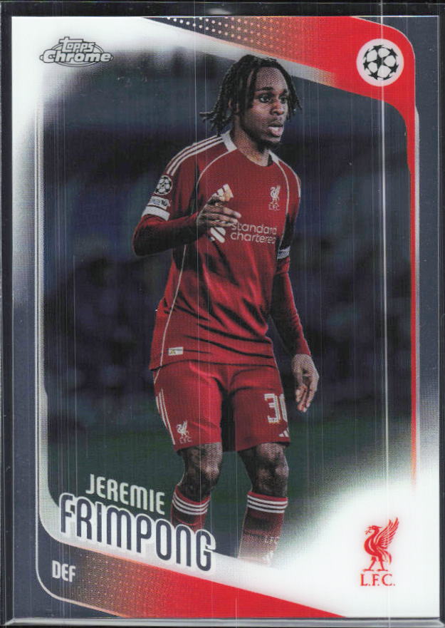 Jeremie Frimpong – 2025-26 Topps Chrome UEFA Club Competitions #6 – framsida