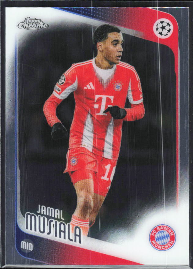 Jamal Musiala – 2025-26 Topps Chrome UEFA Club Competitions #130 – framsida
