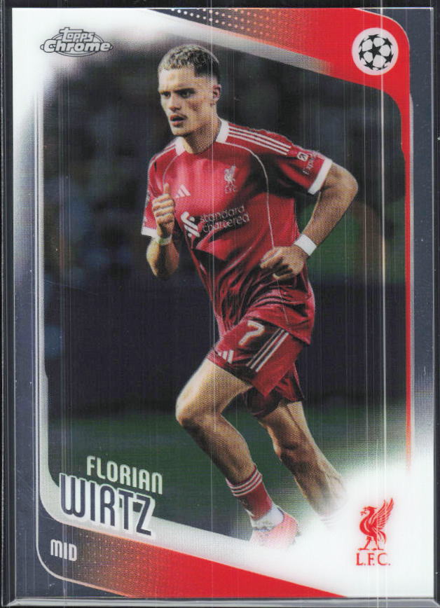 Florian Wirtz – 2025-26 Topps Chrome UEFA Club Competitions #74 – framsida