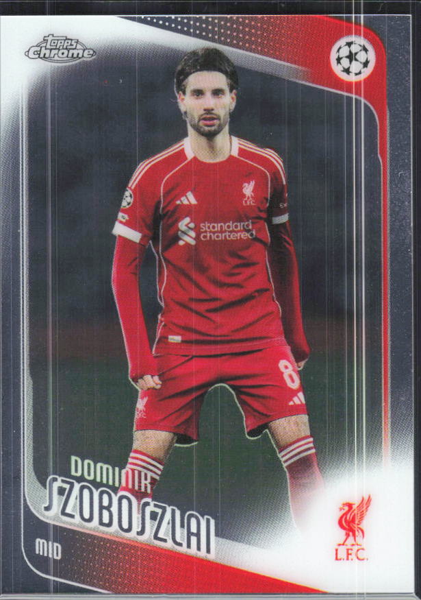 Dominik Szoboszlai – 2025-26 Topps Chrome UEFA Club Competitions #78 – framsida