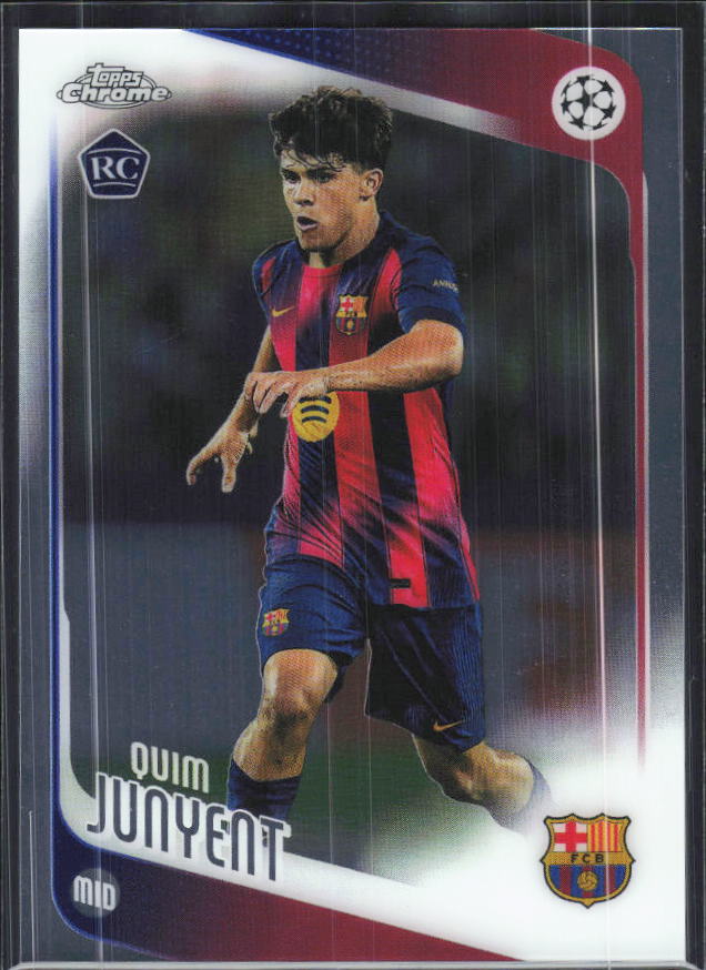 Quim Junyent – 2025-26 Topps Chrome UEFA Club Competitions #93 – framsida