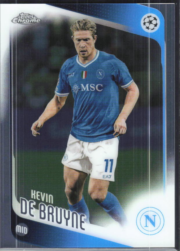 Kevin De Bruyne – 2025-26 Topps Chrome UEFA Club Competitions #200 – framsida